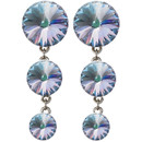 Starlight Crystal Earrings Graduated Drop - Vitrail Light Clipped Starlight Crystal Earrings Graduated Drop - Vitrail Light Clipped