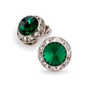 15mm Performance Earrings - Emerald Clipped