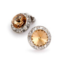 15mm Performance Earrings - Light Colorado Topaz Clipped 15mm Performance Earrings - Light Colorado Topaz Clipped