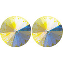 Starlight Crystal Earrings 8.5mm Simple Rivoli - Crystal AB Clipped Starlight Crystal Earrings 8.5mm Simple Rivoli - Crystal AB Clipped