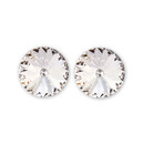 10.5mm Simple Rivoli Earrings - Crystal Pierced