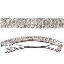Rhinestone Barrette - 2.75" French Clip Barrette Crystal
