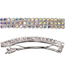 Rhinestone Barrette - 2.75" French Clip Barrette Crystal AB Rhinestone Barrette - 2.75" French Clip Barrette Crystal AB