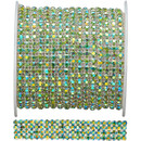 PriceLess Crystal Banding Metal Set 4 Row Peridot AB