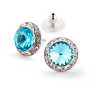15mm Performance Earrings - Aqua Bohemica Pierced 15mm Performance Earrings - Aqua Bohemica Pierced