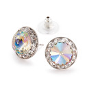 15mm Performance Earrings - Crystal-Laser Shine Pierced 15mm Performance Earrings - Crystal-Laser Shine Pierced