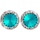 20mm Performance Earrings - Blue Zircon Pierced 20mm Performance Earrings - Blue Zircon Pierced