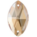 PriceLess Sew On Navette Champagne 22x13mm PriceLess Sew On Navette Champagne 22x13mm