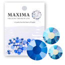 MAXIMA Crystals by Preciosa Mix Pack Flatback Round Neon Blue MAXIMA Crystals by Preciosa Mix Pack Flatback Round Neon Blue