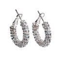 Starlight Crystal Jewelry™ Pave Hoop Earring Crystal 20mm Pierced Starlight Crystal Jewelry™ Pave Hoop Earring Crystal 20mm Pierced