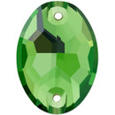 Starcut Crystal Sew On Oval Fern Green 18x13mm