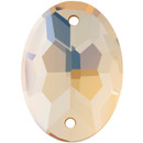 Starcut Crystal Sew On Oval Golden Shadow 18x13mm