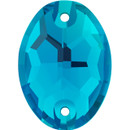Starcut Crystal Sew On Oval Blue Zircon 18x13mm