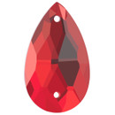 Starcut Crystal Sew On Pear Light Siam 22x13mm