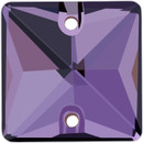 Starcut Crystal Sew On Square Amethyst 14mm Starcut Crystal Sew On Square Amethyst 14mm