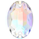 Preciosa Sew On Oval Crystal AB 10x7mm Preciosa Sew On Oval Crystal AB 10x7mm