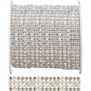 Priceless Crystal Metal Set Banding Crystal/Silver 4 Row Priceless Crystal Metal Set Banding Crystal/Silver 4 Row