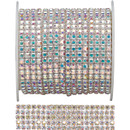 Priceless Crystal Metal Set Banding Crystal AB/Silver 5 Row Priceless Crystal Metal Set Banding Crystal AB/Silver 5 Row
