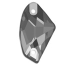 Starcut Crystal Sew On Galactic Jet Hematite 19x12mm