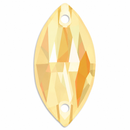 Starcut Crystal Sew On Navette Sunshine Delite 18x9mm