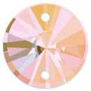Starcut Crystal Sew On Rivoli Peach Delite 14mm Starcut Crystal Sew On Rivoli Peach Delite 14mm