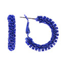 Starlight Crystal Jewelry™ Pave Hoop Earring Sapphire 20mm Pierced Starlight Crystal Jewelry™ Pave Hoop Earring Sapphire 20mm Pierced