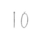 Crystal Avenue Earrings 25406 - 30mm Hoop Crystal/Silver Pierced