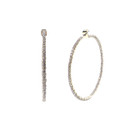 Crystal Avenue Earrings 25406 - 50mm Hoop Crystal/Gold Pierced