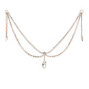 Crystal Avenue Hair Accessory 71745 - Marquise Drape Chain Crystal/Gold