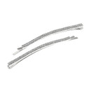 Crystal Avenue Hair Accessory 71836 - 2 Row 3.5 inch Bobby Pin Crystal/Silver