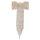 Crystal Avenue Hair Accessory 72052 - Bow Tassle Barrette Crystal/Gold