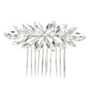 Crystal Avenue Hair Accessory 72117 - Symettrical Comb Crystal/Silver