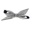 Crystal Avenue Hair Accessory 72124 - Tie Bow Barrette Crystal/Black