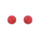 Crystal Avenue Earrings 23140 - 10mm Clay Ball Stud Light Siam Pierced