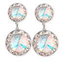 Starlight Crystal Earrings - 11mm/15mm Performance Dangle Crystal AB/Silver Pierced