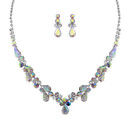 Crystal Avenue Necklace Earring Set 15482 - S Rs Drop Stone Set Ab