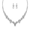 Crystal Avenue Necklace Earring Set 15482 - S Rs Drop Stone Set Cr