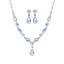 Crystal Avenue Necklace Earring Set 17313 - S Rs Flower Teardrop Set