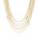Crystal Avenue Necklace 18483 - G Rs Chain 8 layer necklace