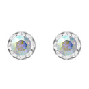Crystal Avenue Earrings 40001 - 8mm Rondelle Crystal Stud Ab