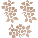 Austrian Crystal Fabric Small Lace Flower 255 Golden Shadow - 3 pieces