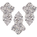 Austrian Crystal Rock Small Fleur 024 Comet Argent Light - 3 pieces