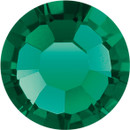 Preciosa Viva12 Hotfix Rhinestones in Emerald — rich jewel green, 30ss (6.3mm–6.5mm), bulk wholesale at RhinestonesU.com