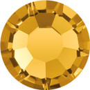 Preciosa Viva12 Hotfix Rhinestones in Topaz — deep golden amber, 10ss (2.7mm–2.9mm), bulk wholesale at RhinestonesU.com