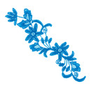 DIY Applique - Teal Viola A DIY Applique - Teal Viola A