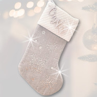 Rhinestone Christmas Stockings | Holiday Mantel Decor