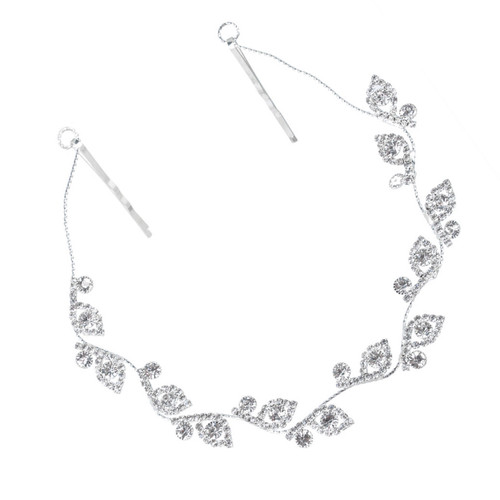 Crystal Avenue Hair Accessory 72030 - Leaf Vine Crystal/Silver