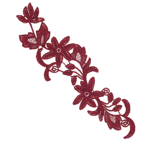 DIY Applique - Burgundy Viola B