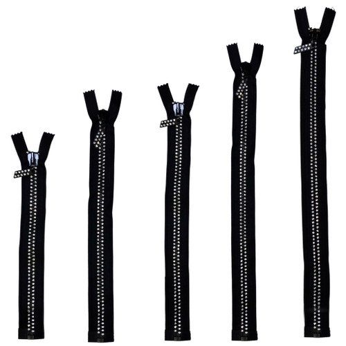 Austrian Crystal Zipper Brilliant - Crystal/Black - SEPARATING