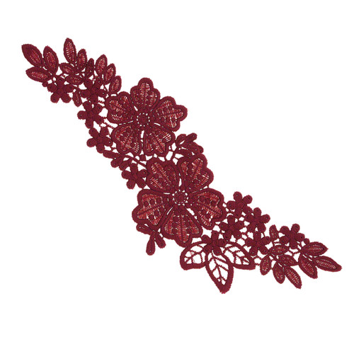 DIY Applique - Burgundy Vinca A